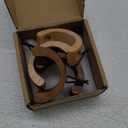 4 Pcs Mini Glass Car Flower Vase Clip Holder Car Propagation Vase Vent Clip Plant Holder Auto Glass Tube for Plants Decor Wooden Ornament Decorations Accessories (Mixed Wood Color)