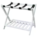Casual Home Shelf-White Luggage Rack, 26.75" Wide