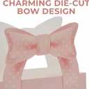 Fun Express 4 1/2" x 6 3/4" Bow Party Pink Cardstock Favor Boxes - 12 Pieces, 1 count