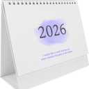 Small Desk Calendar 2026, Small Standing Flip Desk Calendar 2026: July 2025-December 2026, Monthly Planner For Scheduling, Organizing, Home & Office - Purple