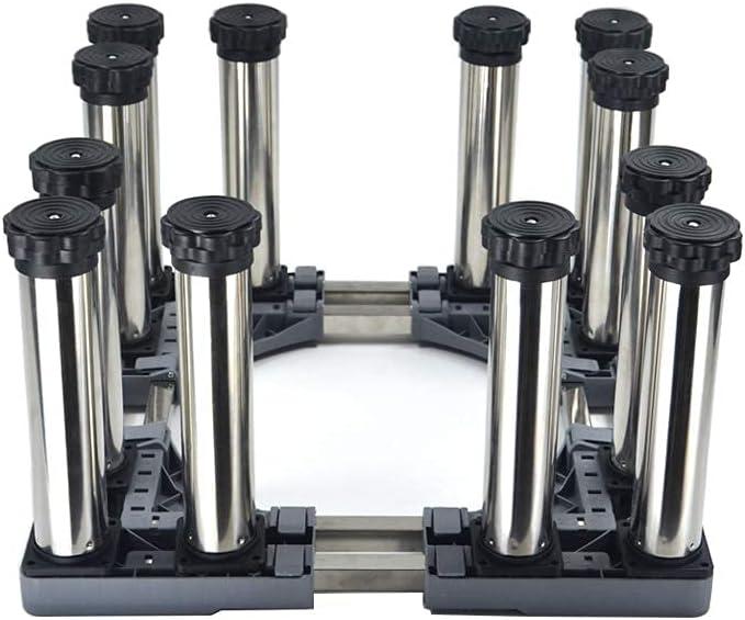 Washing machine stand Washing Machine Stand Base 4/8/12 Feet Adjustable Air Conditioner Holder Bracket Length/Width 41-64cm Washer and Dryer Pedestal Stand Height 9-12cm vibration Mute(12legs,28-32cm)