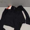 Popilush Long Sleeve Shapewear Bodysuit Tummy Control Henley Button Up Modal Scoop Neck Body Suit Tank Tops (X-Large-XX-Large, Black)