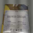 FuShvre Yellow Shower Curtains Yellow and Grey Flower Bathroom Curtain Set Rose Bathroom Decor Hooks Included 72"x72"