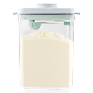 Tourdeus Baby Milk Powder Container - 2300ml Air Tight Formula Dispenser with Spoon and Scraper, BPA-Free, Clear, 28OZ, 1.76LB, 800g