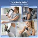 6-Head Massage Gun with Upgraded Detachable Extension Handle – Deep Tissue Percussion Massager for Neck, Shoulder, Back, Leg & Full Body Muscle Relaxation, Portable Handheld Massager