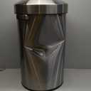 EKO Urban 24 Gallon Round Stainless Steel Open Top Waste Bin, Tall Commercial Trash Can for Indoor/Outdoor, Extra Large Metal Garbage Bin for Office, Restaurant, Restroom, 90L