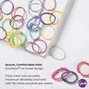 Goody Kids Ouchless Hair Elastics No Pull, No Breakage, Tangle-Free Hold for Fine Hair 60 Count, Assorted Colors, Long-Lasting Ponytail Holders for Girls & Boys