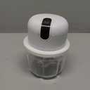 Electric Mini Food Chopper, USB Rechargeable, Wireless Garlic Mincer with Glass Bowl, White