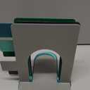 5 Set Metal Book Ends for Shelves Book Shelf Dividers Library Shelf Marker Bookends Stopper Colorful Office Stand Holder for Heavy Books Desk Home Movies Kitchen CDs (Gray Green)