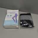 20-30 mmHg Graduated Compression Pantyhose for Women, Footless High Waist Support Compression Tights & Leggings for Swelling Relief, Circulation Boost & Travel Comfort, Black, Medium