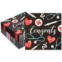 100 Pack Nurse Graduation Napkins, 6.5 inch Cocktail Napkin for Congrats Party Decorations, Festive Accessories for Special Celebrations, Nursing Themed Events and Picnics