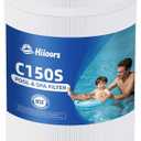 C150S Pool Filter Cartridge, Compatible with Hayward CX150XRE, Hayward SwimClear C150S, Replaces Pleatco PA150S, Ultral-D4, 150 sq.ft, Heavy Duty 5 oz+ Trilobal Fabric