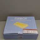 FUNBOY Tanning Pool Lounger Float Yellow & Blue Stripe, XL 72" x 48" with Pillow and Large Cup Holder