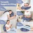 AOSSA BBL Pillow After Surgery Brazilian Butt Lift Pillow Post Surgery Recovery for Sitting Sleeping Driving Booty Butt Pillows for Women Lumbar Back Hip Cushion Seat Support Foam BBL Wedge Pillow