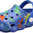 INMINPIN Kids Cute Clogs Cartoon Garden Shoes Boys Girls Slides Slippers Indoor Outdoor Children Water Shower Beach Pool Sandals (1-1.5 Big Kid, Blue)