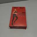 3 x HA WA Black Tights for Women, 2 Pairs Opaque Tights with Control Top Pantyhose (Black, XL)