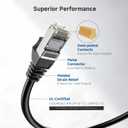 Cable Matters 10Gbps Snagless Shielded Cat 6A Ethernet Cable - 10ft, Cat 6A Cable, Cat6A Cord, Ethernet Cord, Black