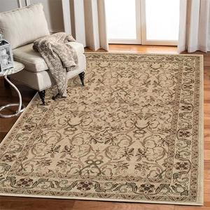 Superior Indoor Area Rug, Plush Carpet Cover, High-Traffic Rug, Apartment Rugs, Bedroom, Living Room, Office, Kitchen, Floral Scroll Floor Decor, Heritage Collection, 8' x 10', Ivory