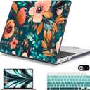 Mektron Case for 2026 M5 MacBook Pro 16 inch A3429 A3428 M4 A3403 A3186 M3 A2991 M2 A2780 M1 A2485 (2021-2025) Pro/Max with Liquid Retina XDR, Hard Shell Plastic Laptop Cover, Abstract Florals