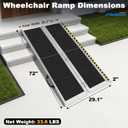 Ruedamann 6FT Ramps for Wheelchairs for Home, 800 lb Capacity