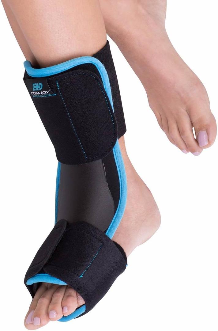 DonJoy Advantage DA161FB01-BLK-L/XL Plantar Fasciitis Night Splint, Rigid Support for Maximum Stretch, Pain Relief, Achilles Tendonitis, Lightweight (L/XL - Fits 10.5 - 15)