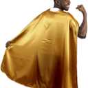 Everfan Adult Superhero Cape | Superhero Capes For Adults | Satin Costume Cape (38"LX48"W, Gold)