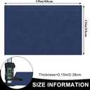 Cloth Placemats Set of 6, Cotton Linen Blend Machine Washable Durable Linen Table Mats, Heat Resistant Placemats Wrinkle Free Place Mats for Dining Table, Easy to Clean (Navy Blue, 6)