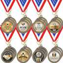 Ecation 24 Pcs 2'' Appreciation Award Medals Thank You Medals Employee Gifts Bulk with Red White Blue Neck Ribbon Office Party Awards Team Appreciation Present for Employee Colleague Retirement