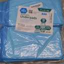 MED PRIDE Disposable Chux Pads 23in X 36in, Super Absorbent Bed Pads for Incontinence, Underpads for Adults, Kids, Pets (50 Count (Pack of 1) Blue/White)