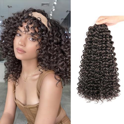 8 Packs 10 inch GoGo Curl Crochet Hair for Black Short Women Water Wave Crochet Braiding Hair Ocean Wave Beach Curl Wavy Crochet Hair Extensions (Pack of 6)