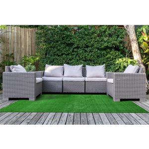 Garland Rug Artificial Grass 5 Ft. X 7 Ft. Large Indoor/Outdoor Area Rug Green -Lush Green, Durable, and Low-Maintenance for Patios, Lawns, and More