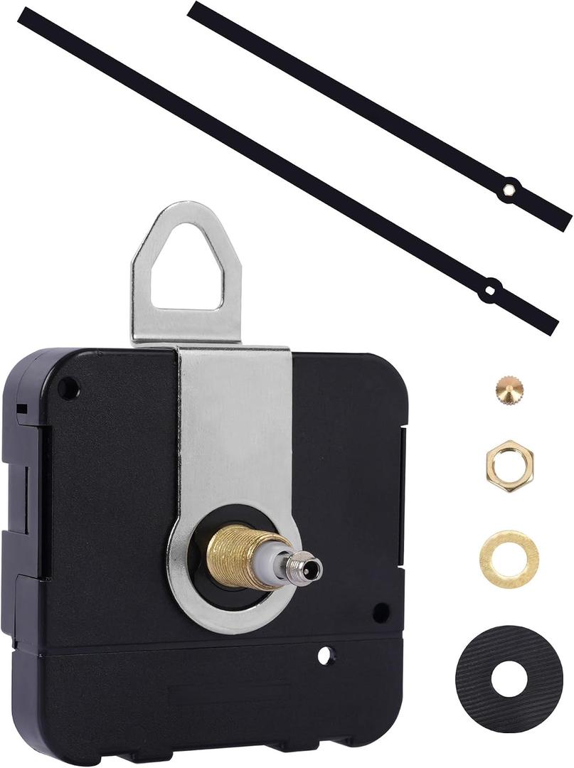 High-Torque Clock Mechanism Kit – DIY Large Wall Clock Repair & Replacement – Suitable for 20" to 24" Clocks – Extra-Long Shaft Motor with 10-Inch Hands – Battery Operated