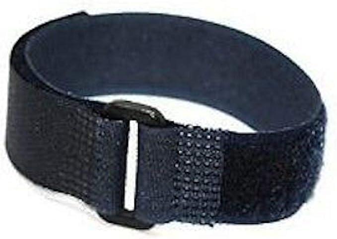 18mm Nylon Hook And Loop Blue 1pcs Slip Thru Zip Tie Sport Wrap Watch Band 9 inches Long Adjustable