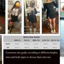 Black Mini Skirt Women's High Waisted Stretch Fitted Bodycon Skirt with Slit (Black, XL)