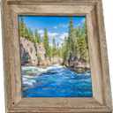 Rustic 8x10 Picture Frame, Reclaimed Barnwood Photo Frame with Real Glass, Distressed Natural Wood Frame for Wall and Tabletop Display, Farmhouse Country Home Office Cabin Dcor