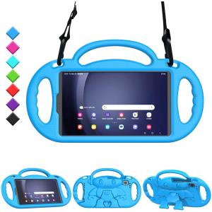 Kids Case for Samsung Galaxy Tab A9 8.7 Inch 2023 (SM-X110/X115/X117) & Tab A7 Lite 8.7 Inch 2021, Shockproof Handle Stand Protective Cover with Shoulder Strap for Galaxy 8.7" Tablet, Blue