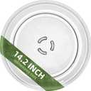 14.2" Microwave Glass Plate for Whirlpool W10818723 Microwave Plate Replacement Microwave Glass Plate for KitchenAid, Maytag 14 1/8 Microwave Glass Turntable 4375274 4252778 461967720541 (14.2" Ring Shape Hole)
