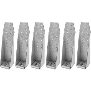 6 PCS Deck Tension Tie Bracket,Holdown Bolted,Hot-Dip AI-Zn,1/8" Thick