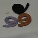 Hoteam 3 Pieces Spiral Lock Hair Tie Dreadlocks Iron Wire Embedded Hair Ties Bulk Ties for Women & Men Spiral Lock Hairs Tie Bendable Holders for Curly Thick Style Hairs Valentine(Black, Gray, Brown)