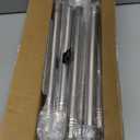 Tension Curtain Rod, Extra Long Outdoor Curtain Rod 43-131 Inch Adjustable, 1.1 Inch Diameter Thick Heavy Duty Silver Spring Curtain Rod, Stainless Steel Shower Rod for Bathroom No Drilling, No Rust