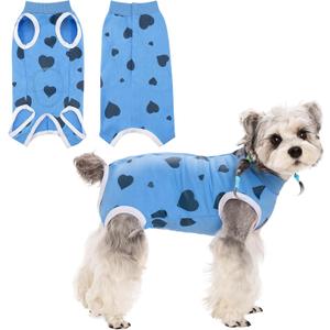 Coppthinktu Recovery Suit for Dogs After Surgery, Dog Onesie Surgery Recovery Suit for Female Spay, Soft Surgical Pajamas Bodysuits for Puppy to Prevent Licking Dog Cone Alternative Medium