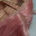 Hair Synthetic Lace Front Wig Wavy Long Pink Heavy Density Heat Resistant Realistic Wig