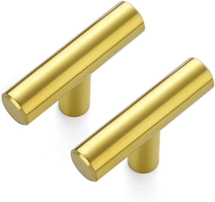 JOY DECOR 30 Pack Cabinet Knobs, Gold Cabinet Handles, 2in Kitchen Cabient Knobs, Single Hole Drawer Knobs for Dresser Drawers