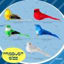 Threan 5 Pcs Artificial Birds Fake Birds Clip on Realistic Bird Ornaments Figurines for Tree Feathered for Spring Easter Party Wreath Craft Yard Garden Home Decor Flower Arrangement, Assorted Colors