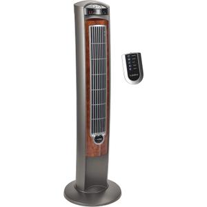 Lasko Oscillating Tower Fan with Remote, Quiet Floor Fans for Bedroom, 42", Woodgrain and Grey