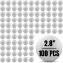 Round Foam Balls for Crafts - 2.8-Inch White Craft Foam (XPS) for Arts Small Foam Balls for School Projects and DIY Crafts - Round Balls - 100 Pack of Foam Craft Spheres by Hygloss