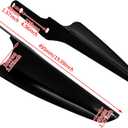 Front Fork Mount Wind Deflectors Compatible with Harley Electra Glide Road King Street Glide 1995-2023 (Color:Black)
