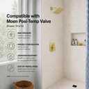 Compatible with Moen Posi-Temp Valve Shower Trim Kit,Replacement for 2510, 2520, 2570, 2590 Valve Shower Faucet Set,Brushed Gold (Valve and Cartridge Not Included)