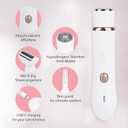 2 x 4-in-1 Facial Hair Removal for Women, Electric Painless Shaver, USB Rechargeable, Lip Chin Cheek Trimmer