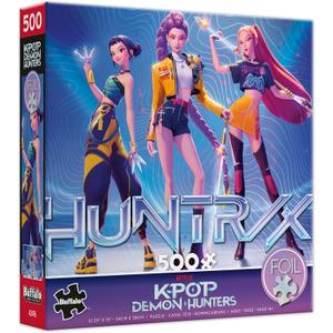 Buffalo Games  for The Fans 500 Piece Kpop Demon Hunters Foil Jigsaw Puzzle - Colorful Puzzles for Adults  Precision-Cut Pieces, Beautiful Artwork, and Hours of Relaxing Fun